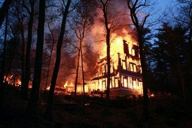 Three Story Home on Fire on Thanksgiving