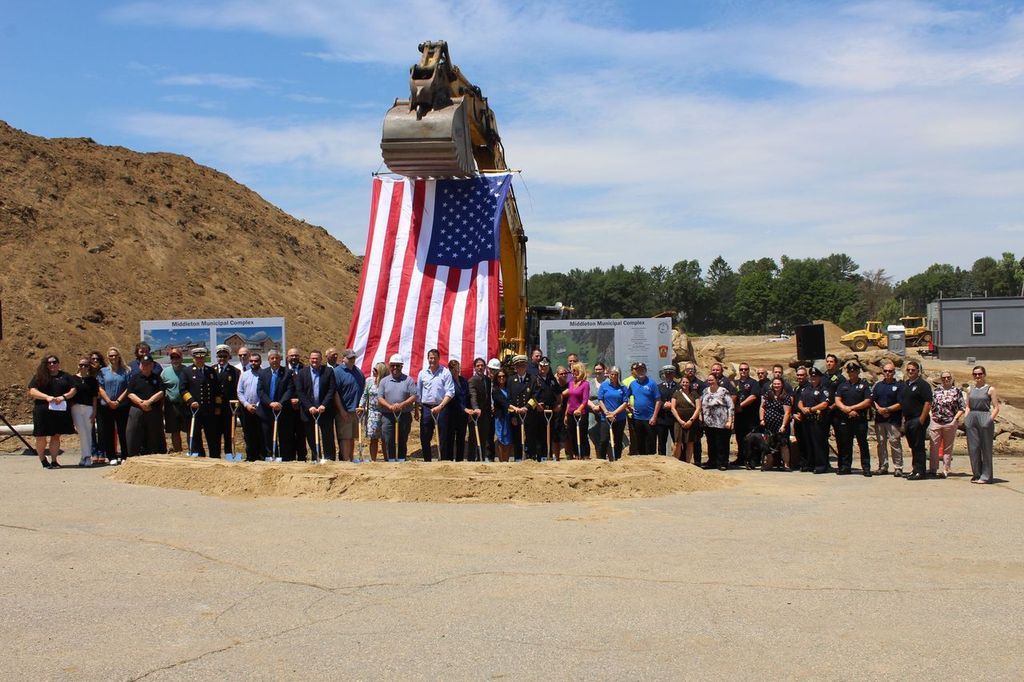 Congressman Moulton with Town Staff