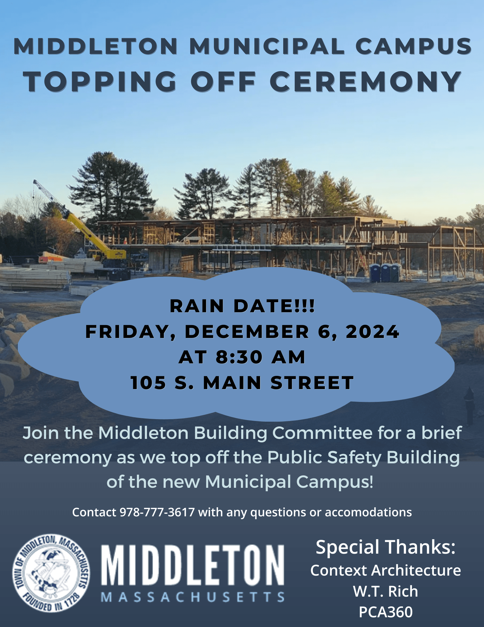 Topping Off Ceremony 12.06.2024 Rain Date