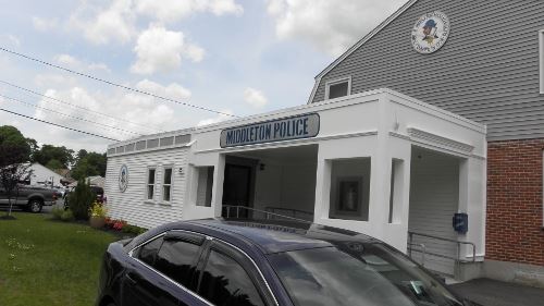 Middleton Police Sign with Car