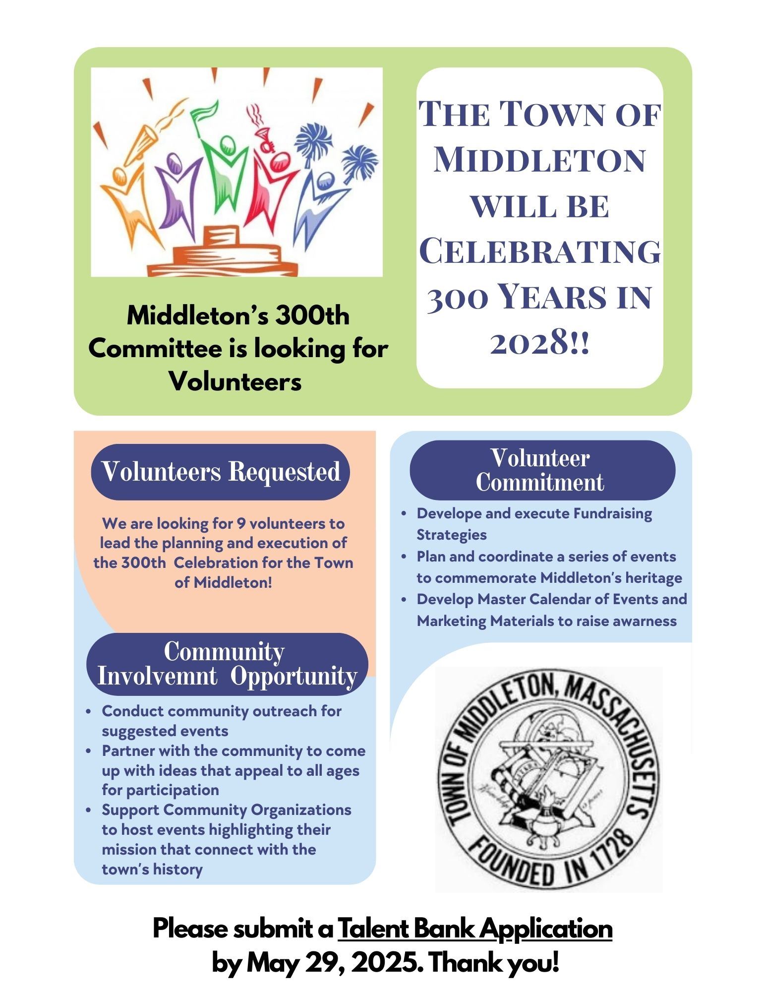 Middleton 300th Committee Volunteer Flier (JPEG) (002)
