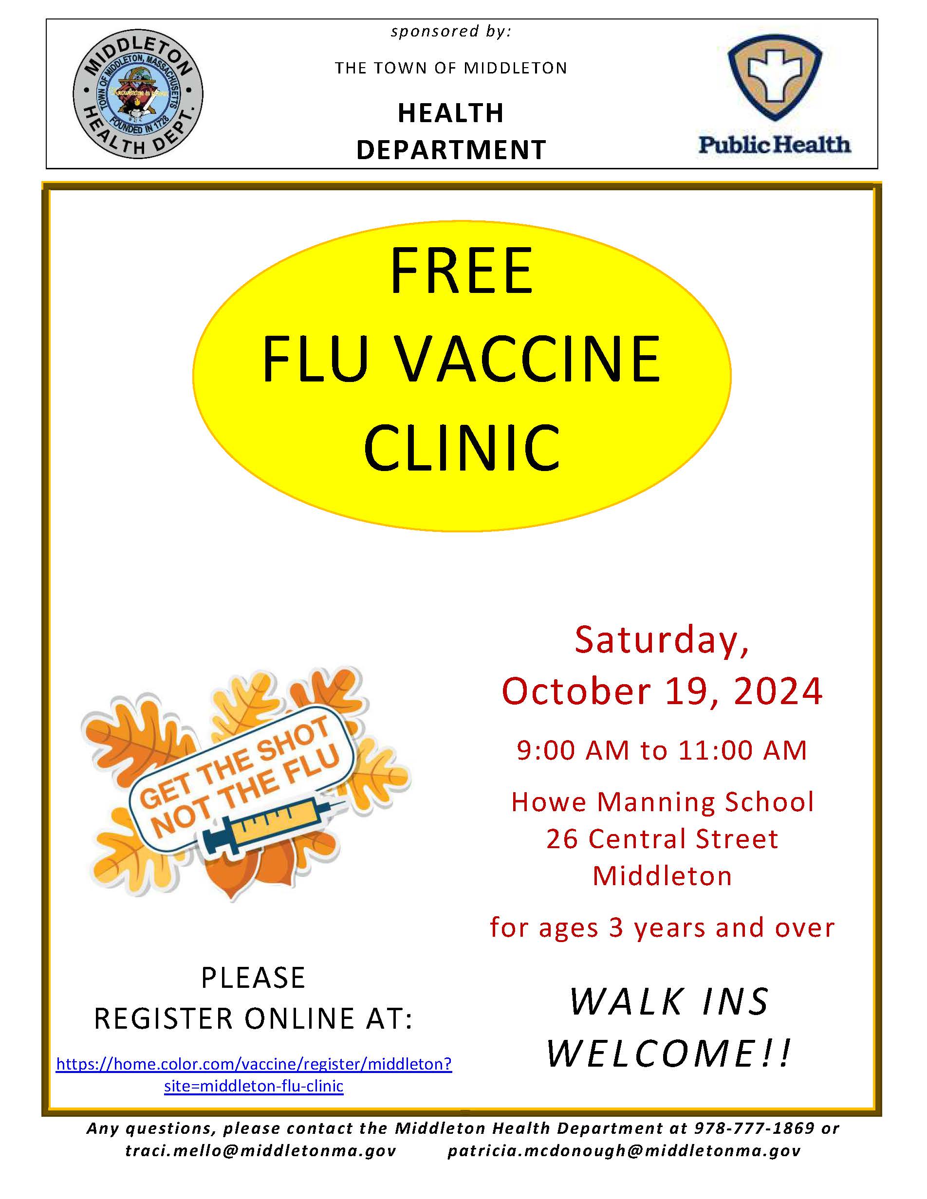 flu clinic poster 2024